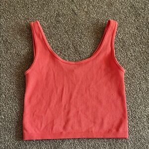 Aeropostale Coral Ribbed Tank Top
